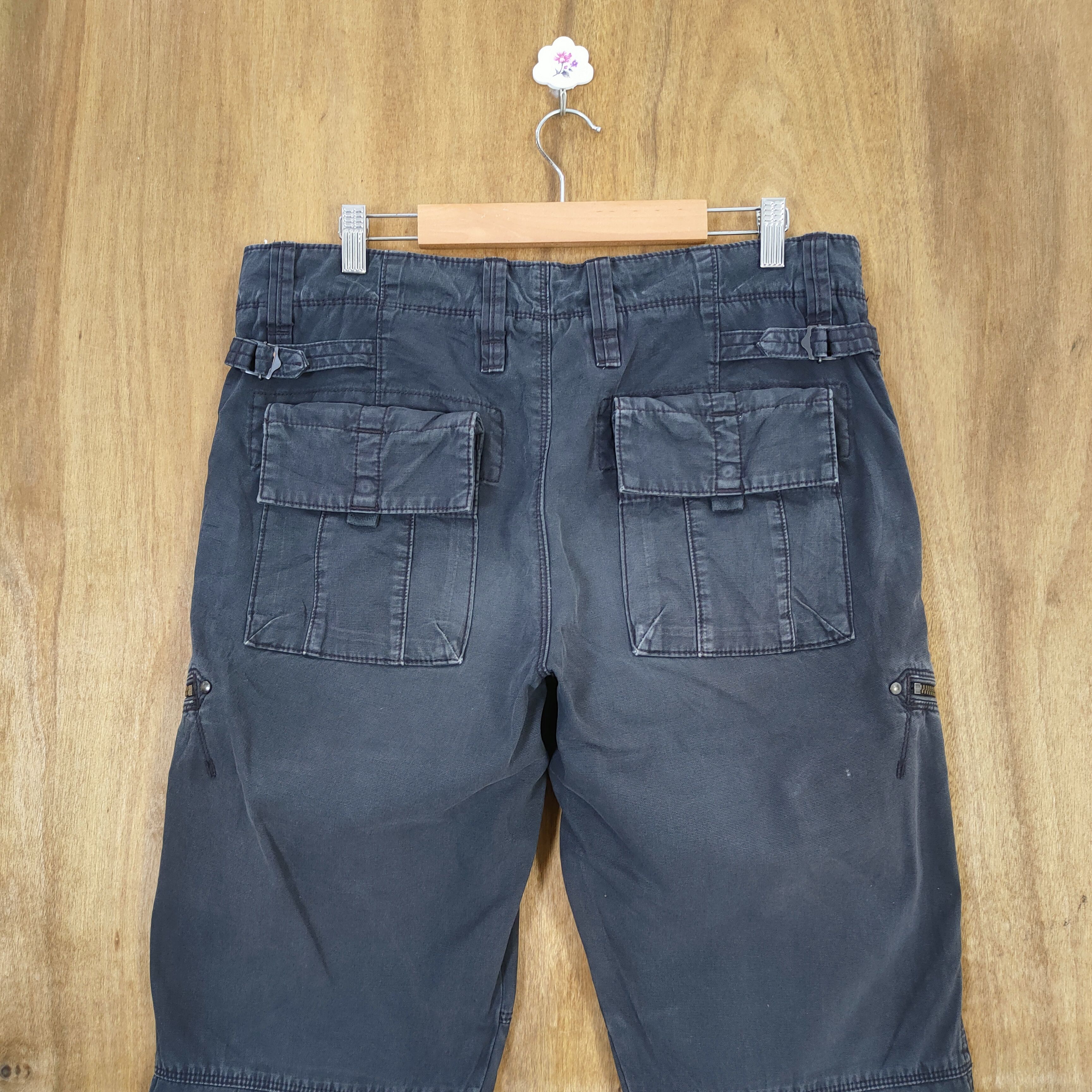 Japanese Brand VINTAGE JAPANESE FADED BLACK CARGO PANTS Size US 34 / EU 50 - 10 Thumbnail