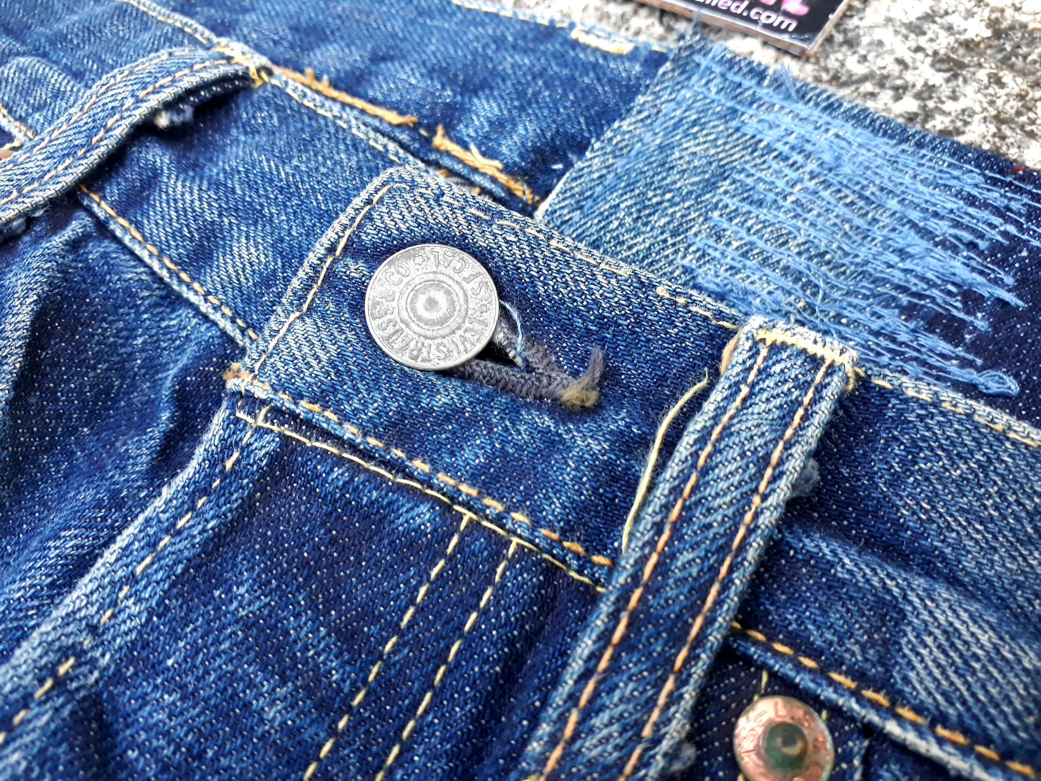 Levi's × Vintage Levis 501 jeans Selvedge BE Patchwork Vintage Size US 30 / EU 46 - 6 Thumbnail