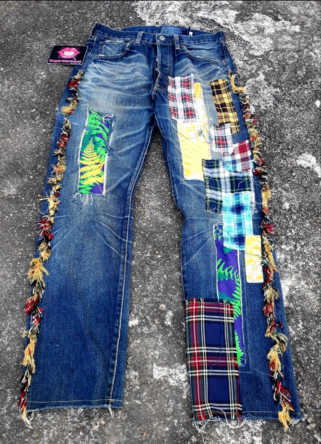 Levi's × Vintage Levis 501 jeans Selvedge BE Patchwork Vintage Size US 30 / EU 46 - 1 Thumbnail