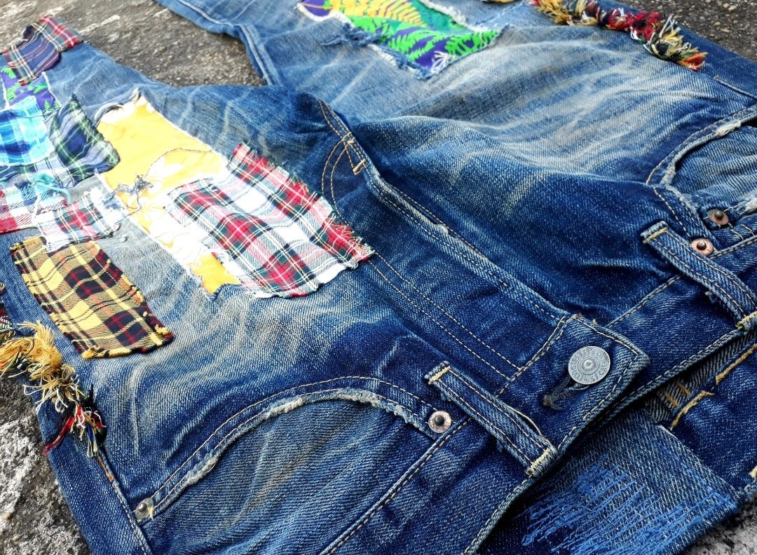 Levi's × Vintage Levis 501 jeans Selvedge BE Patchwork Vintage Size US 30 / EU 46 - 4 Thumbnail
