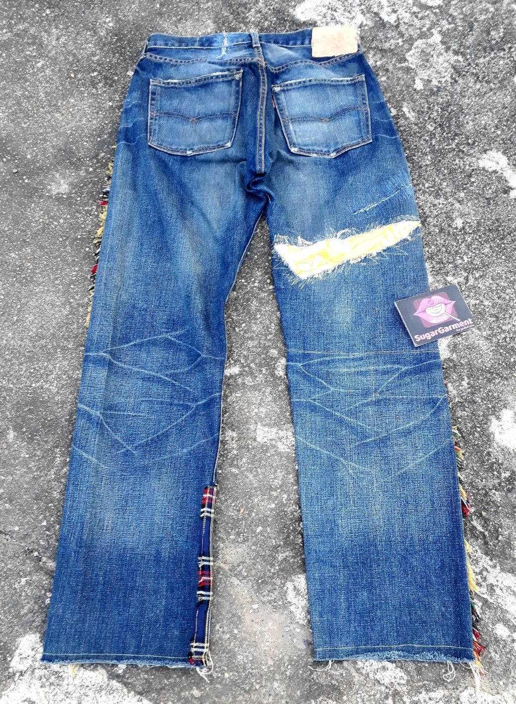 Levi's × Vintage Levis 501 jeans Selvedge BE Patchwork Vintage Size US 30 / EU 46 - 3 Thumbnail