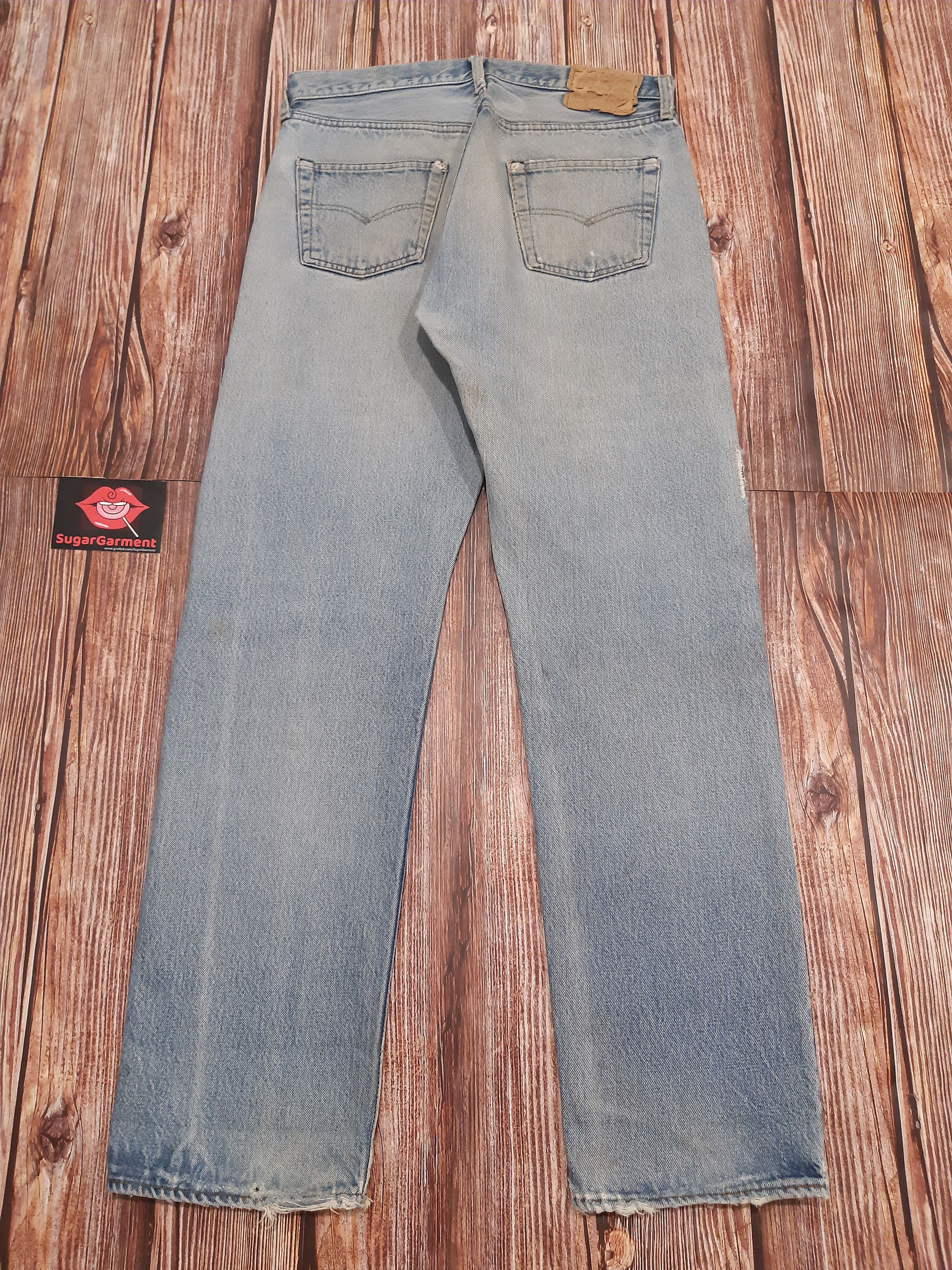 Levi's × Vintage Levis 501 Jeans Rindem Selvedge USA Vintage #524 Size US 33 - 16 Thumbnail