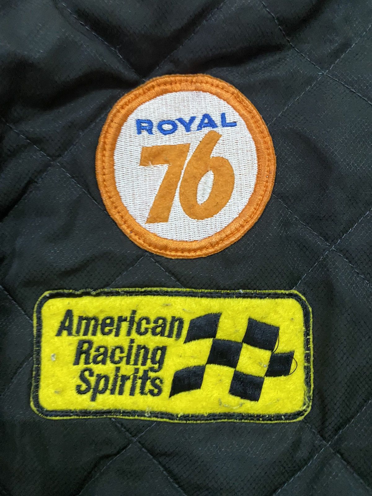 Japanese Brand × Vintage Vintage 76 Lubricants patches logo quilted jacket Size US L / EU 52-54 / 3 - 7 Thumbnail
