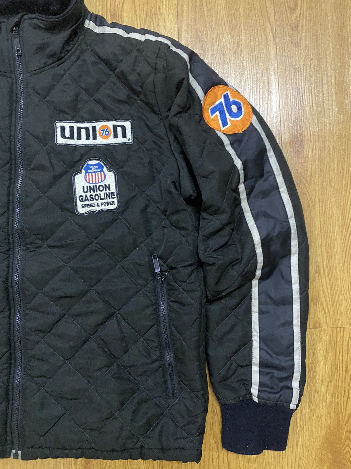 Japanese Brand × Vintage Vintage 76 Lubricants patches logo quilted jacket Size US L / EU 52-54 / 3 - 3 Thumbnail