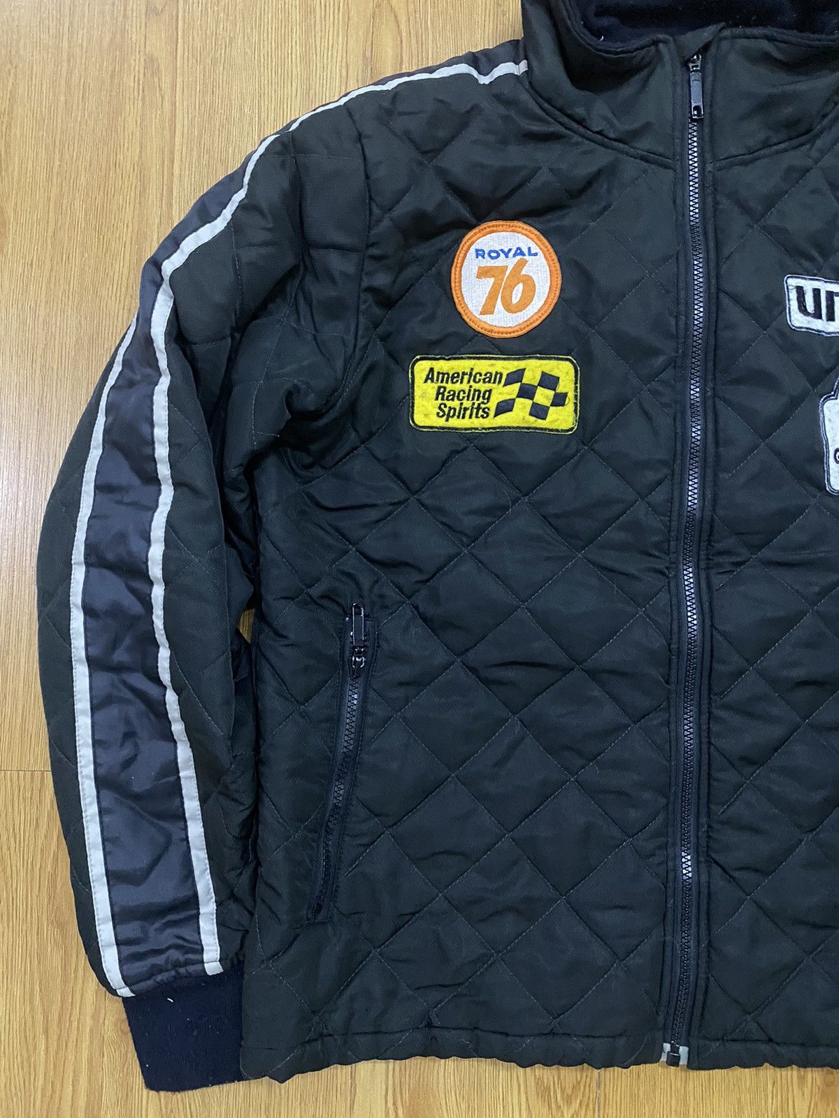Japanese Brand × Vintage Vintage 76 Lubricants patches logo quilted jacket Size US L / EU 52-54 / 3 - 4 Thumbnail