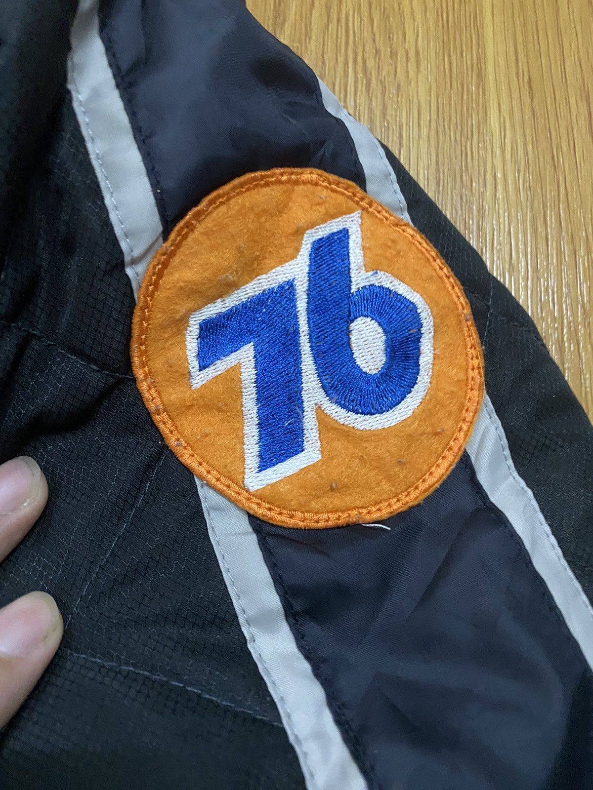 Japanese Brand × Vintage Vintage 76 Lubricants patches logo quilted jacket Size US L / EU 52-54 / 3 - 8 Thumbnail