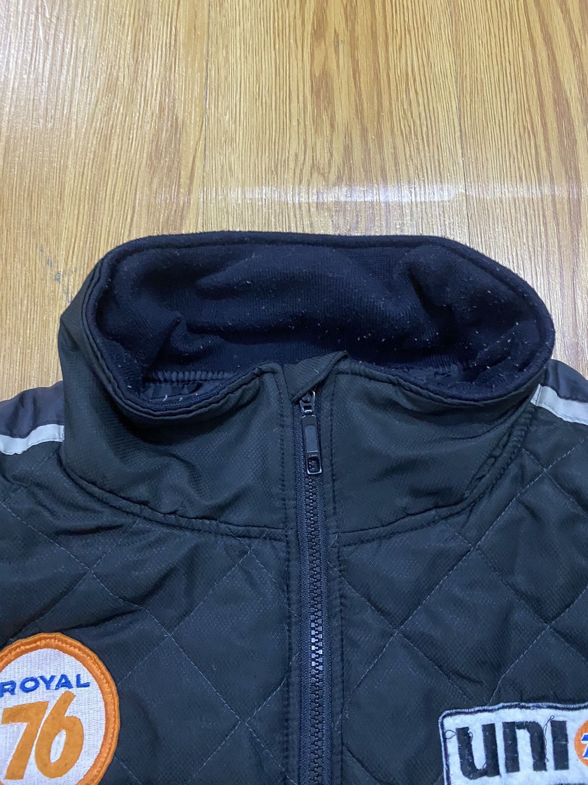 Japanese Brand × Vintage Vintage 76 Lubricants patches logo quilted jacket Size US L / EU 52-54 / 3 - 5 Thumbnail