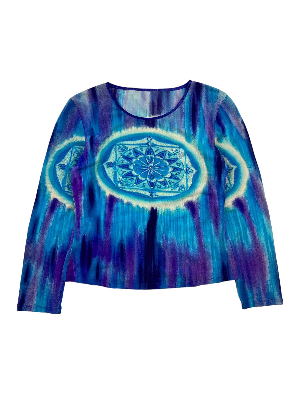 Jean Paul Gaultier × Vintage art blue jean paul gaultier style long sleeve shirt Size M / US 6-8 / IT 42-44 - 1 Thumbnail