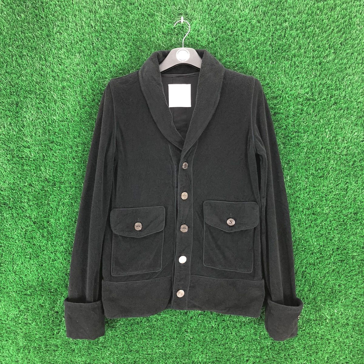 Japanese Brand Japanese Designer Shawl Collar Cardigan by Oquruma CO, LTD Size US S / EU 44-46 / 1 - 1 Thumbnail