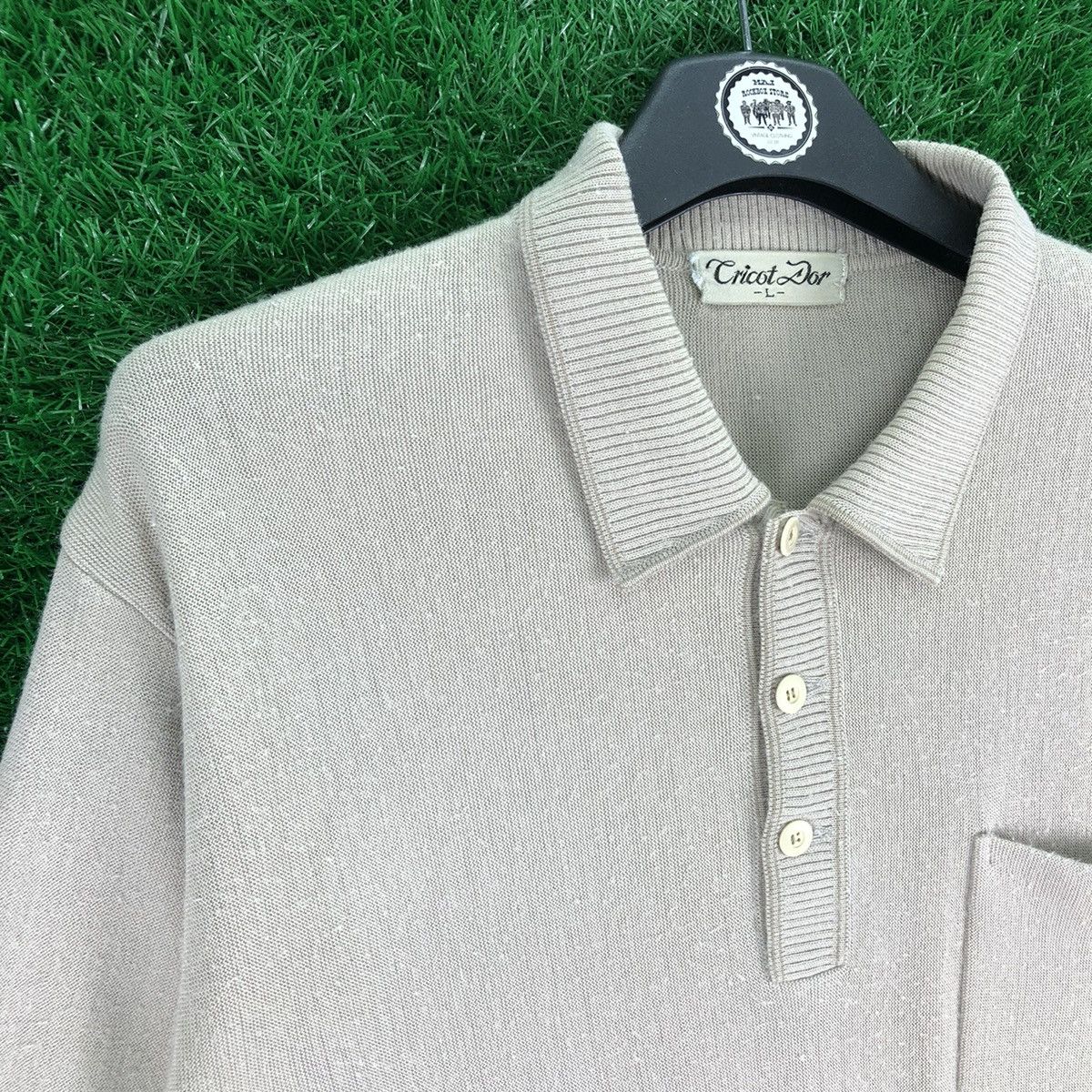 Japanese Brand Vintage 90's Knit Polo Shirt Single Pocket by Tricot Dor Size US S / EU 44-46 / 1 - 2 Thumbnail