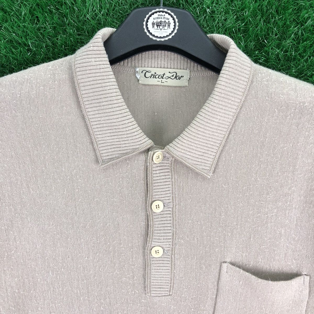 Japanese Brand Vintage 90's Knit Polo Shirt Single Pocket by Tricot Dor Size US S / EU 44-46 / 1 - 7 Thumbnail