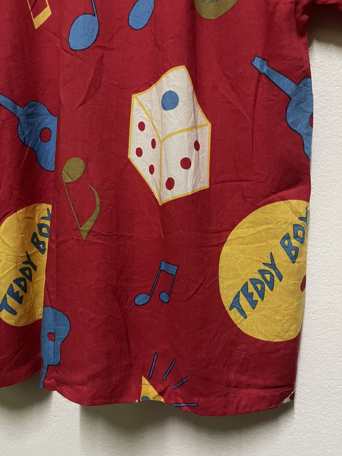 Japanese Brand × Vintage Magdalen Homme Rare Printed Teddy Boy Rayon Size US L / EU 52-54 / 3 - 12 Thumbnail