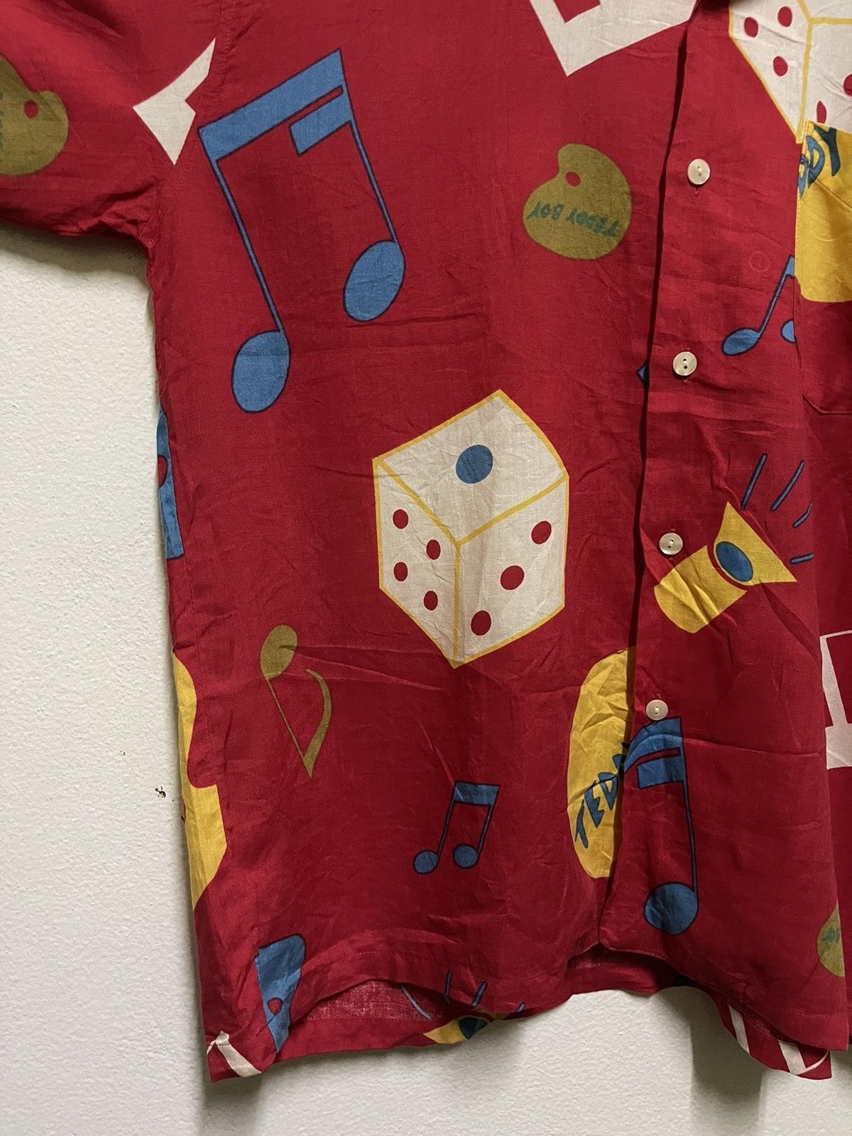 Japanese Brand × Vintage Magdalen Homme Rare Printed Teddy Boy Rayon Size US L / EU 52-54 / 3 - 3 Thumbnail