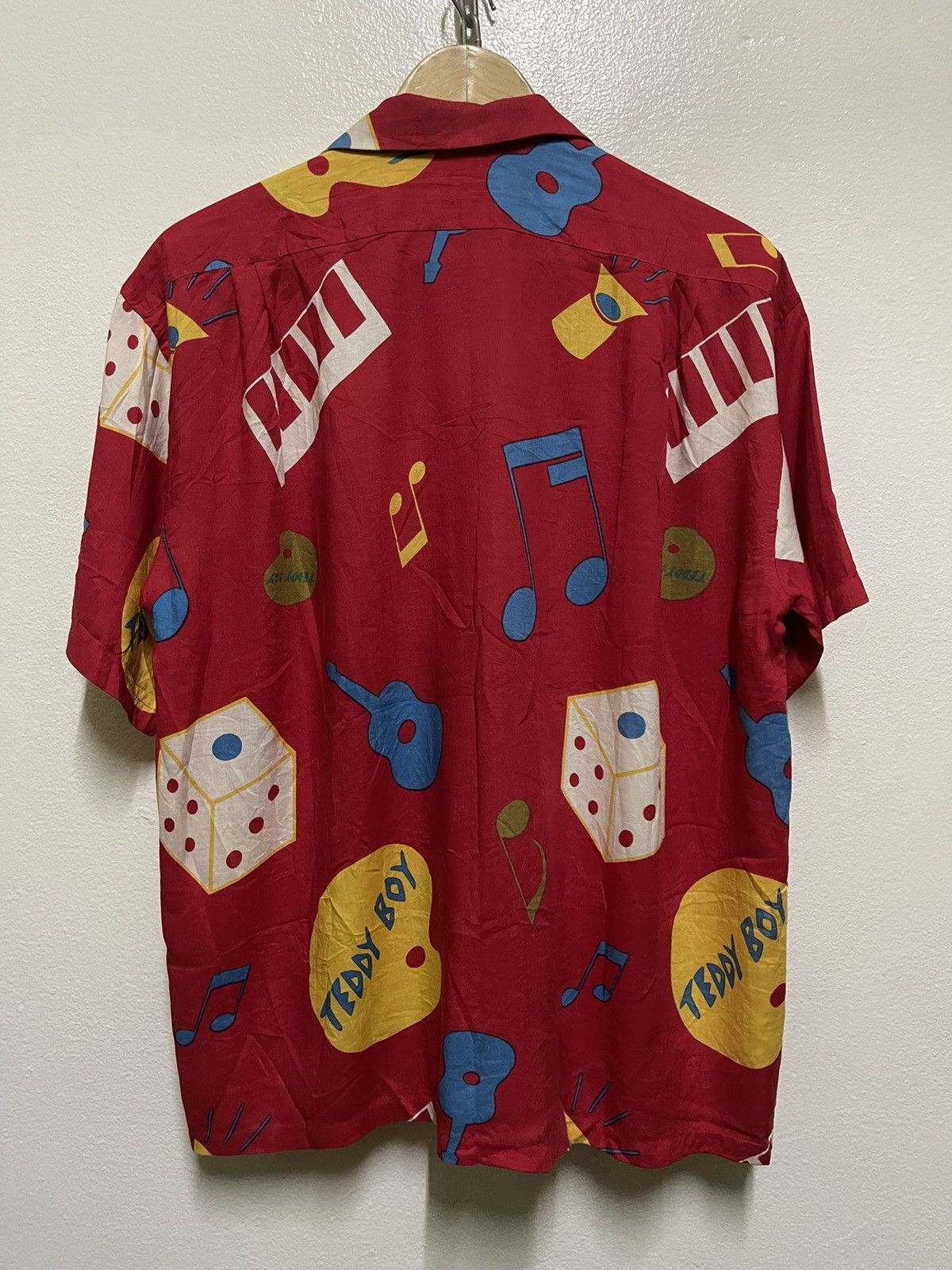 Japanese Brand × Vintage Magdalen Homme Rare Printed Teddy Boy Rayon Size US L / EU 52-54 / 3 - 8 Thumbnail