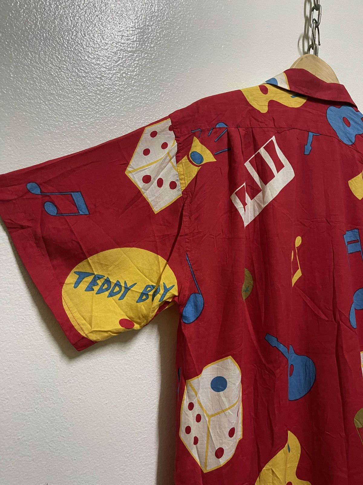 Japanese Brand × Vintage Magdalen Homme Rare Printed Teddy Boy Rayon Size US L / EU 52-54 / 3 - 9 Thumbnail