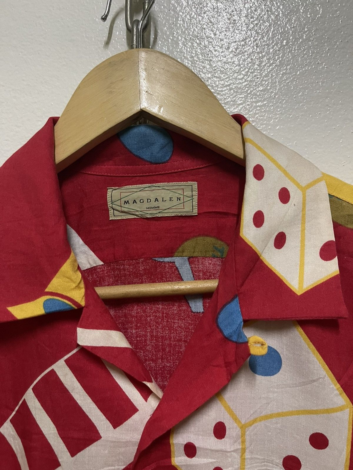 Japanese Brand × Vintage Magdalen Homme Rare Printed Teddy Boy Rayon Size US L / EU 52-54 / 3 - 7 Thumbnail