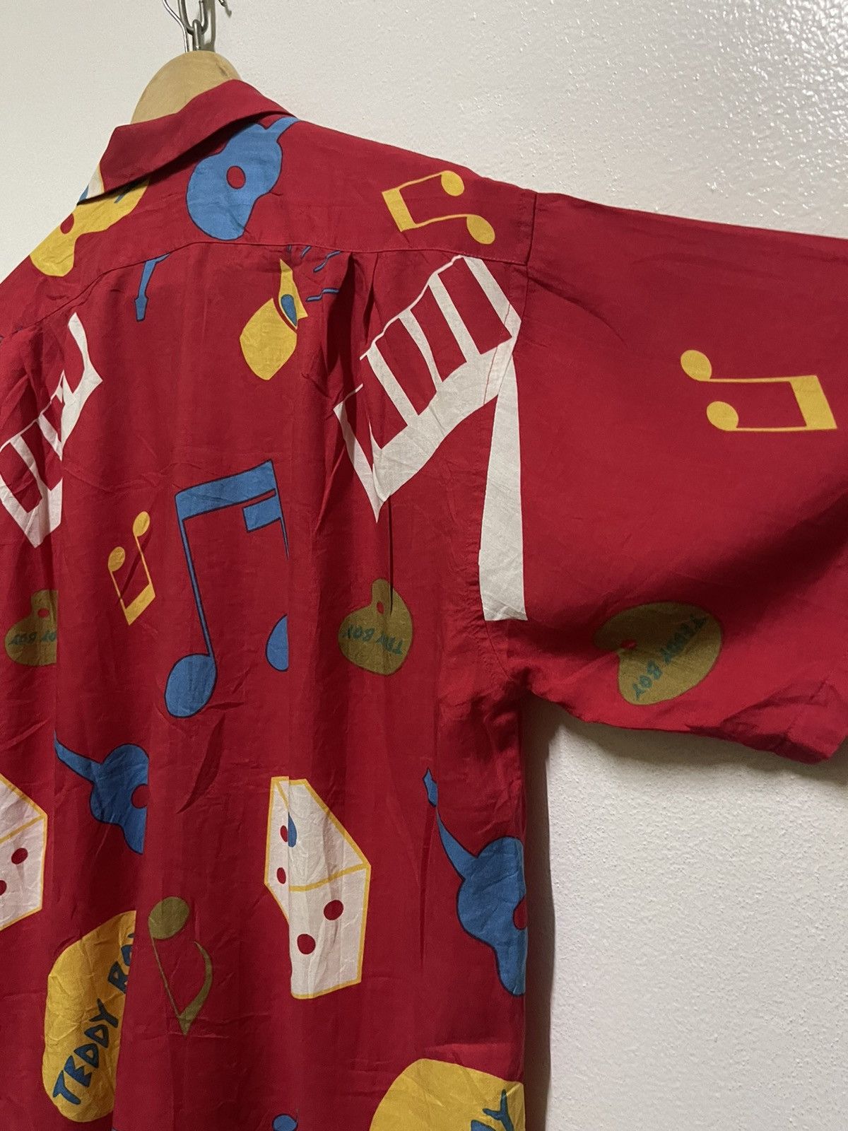 Japanese Brand × Vintage Magdalen Homme Rare Printed Teddy Boy Rayon Size US L / EU 52-54 / 3 - 11 Thumbnail