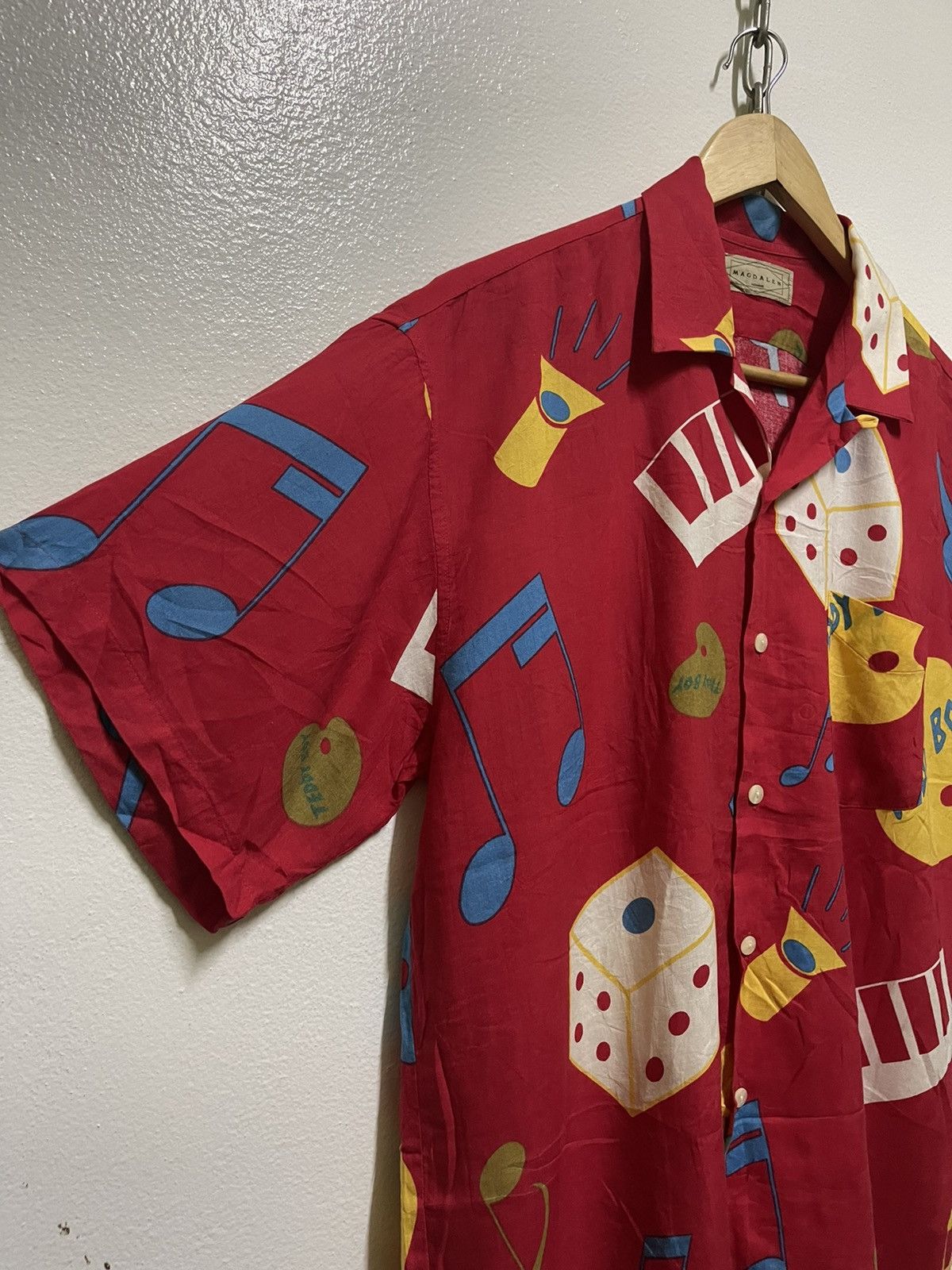 Japanese Brand × Vintage Magdalen Homme Rare Printed Teddy Boy Rayon Size US L / EU 52-54 / 3 - 2 Thumbnail