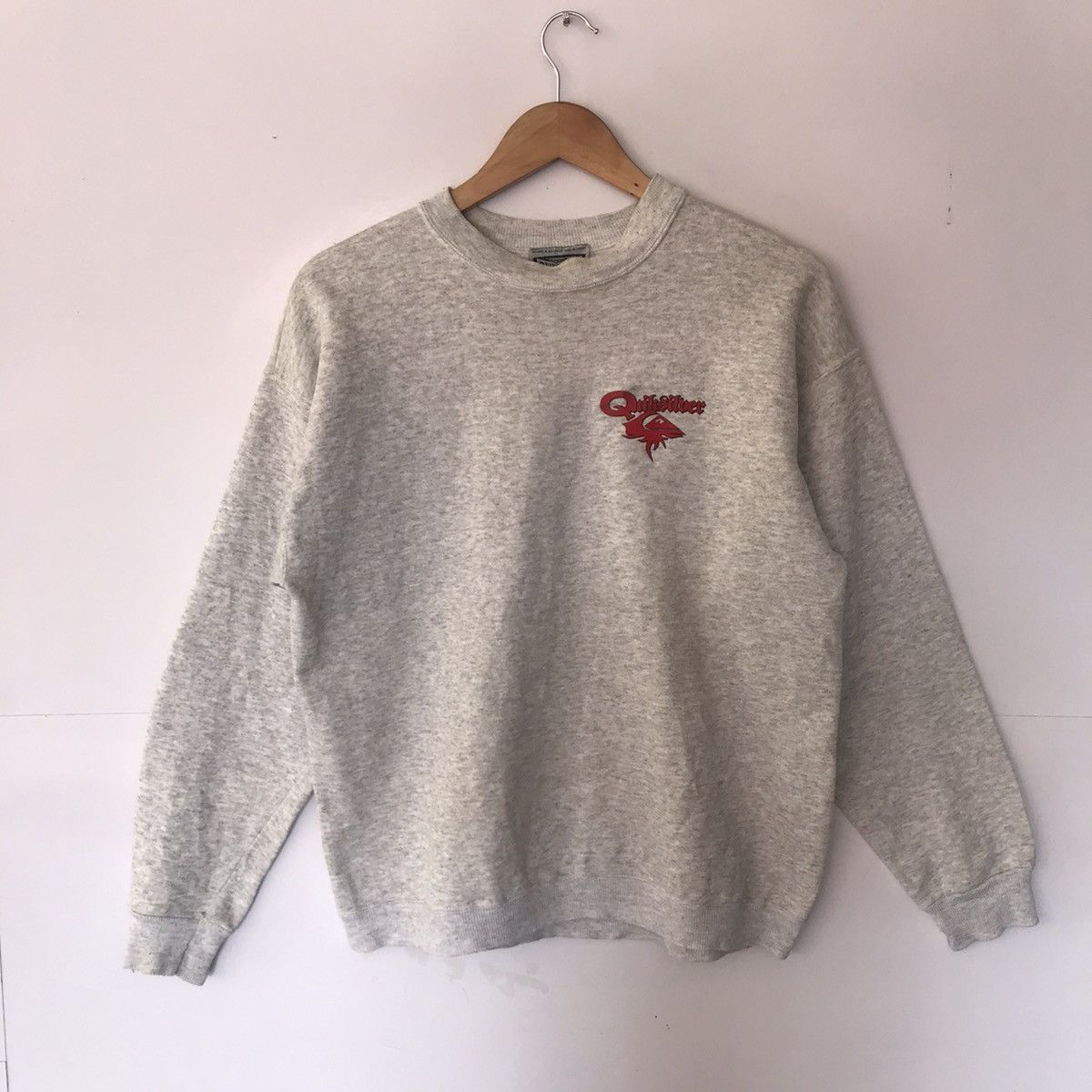 Quiksilver × Vintage 90s Quiksilver Over Logo sweatshirts Size US L / EU 52-54 / 3 - 3 Thumbnail