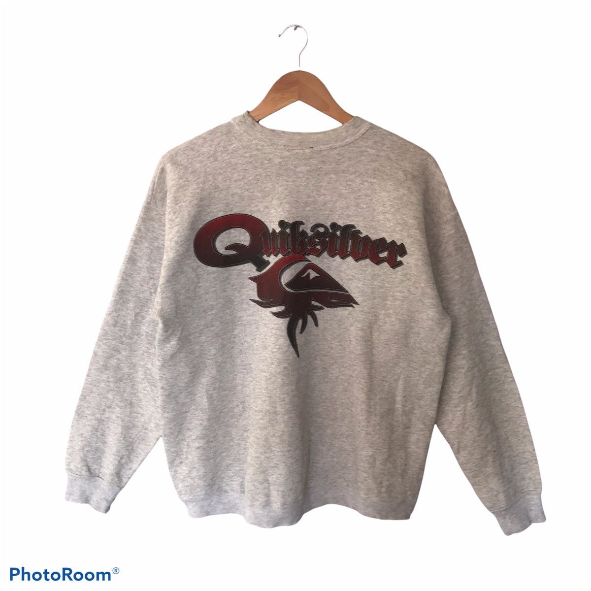Quiksilver × Vintage 90s Quiksilver Over Logo sweatshirts Size US L / EU 52-54 / 3 - 1 Thumbnail