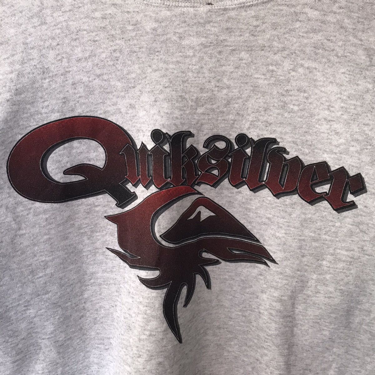 Quiksilver × Vintage 90s Quiksilver Over Logo sweatshirts Size US L / EU 52-54 / 3 - 2 Thumbnail