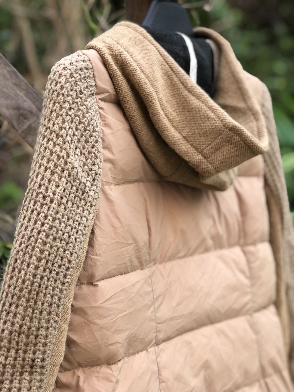 Japanese Brand Vintage 80's Wool Knit Duffle Jacket Hoodie Nice Design Size US XS / EU 42 / 0 - 5 Thumbnail