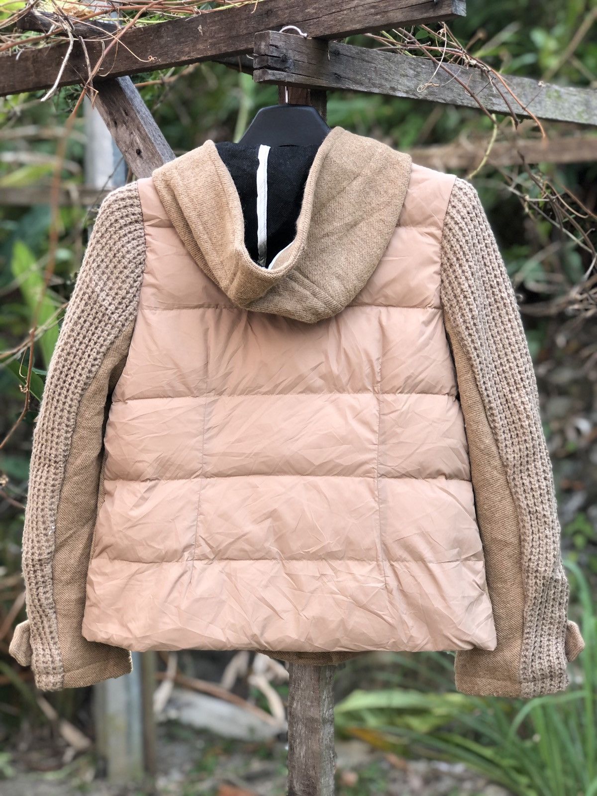 Japanese Brand Vintage 80's Wool Knit Duffle Jacket Hoodie Nice Design Size US XS / EU 42 / 0 - 4 Thumbnail