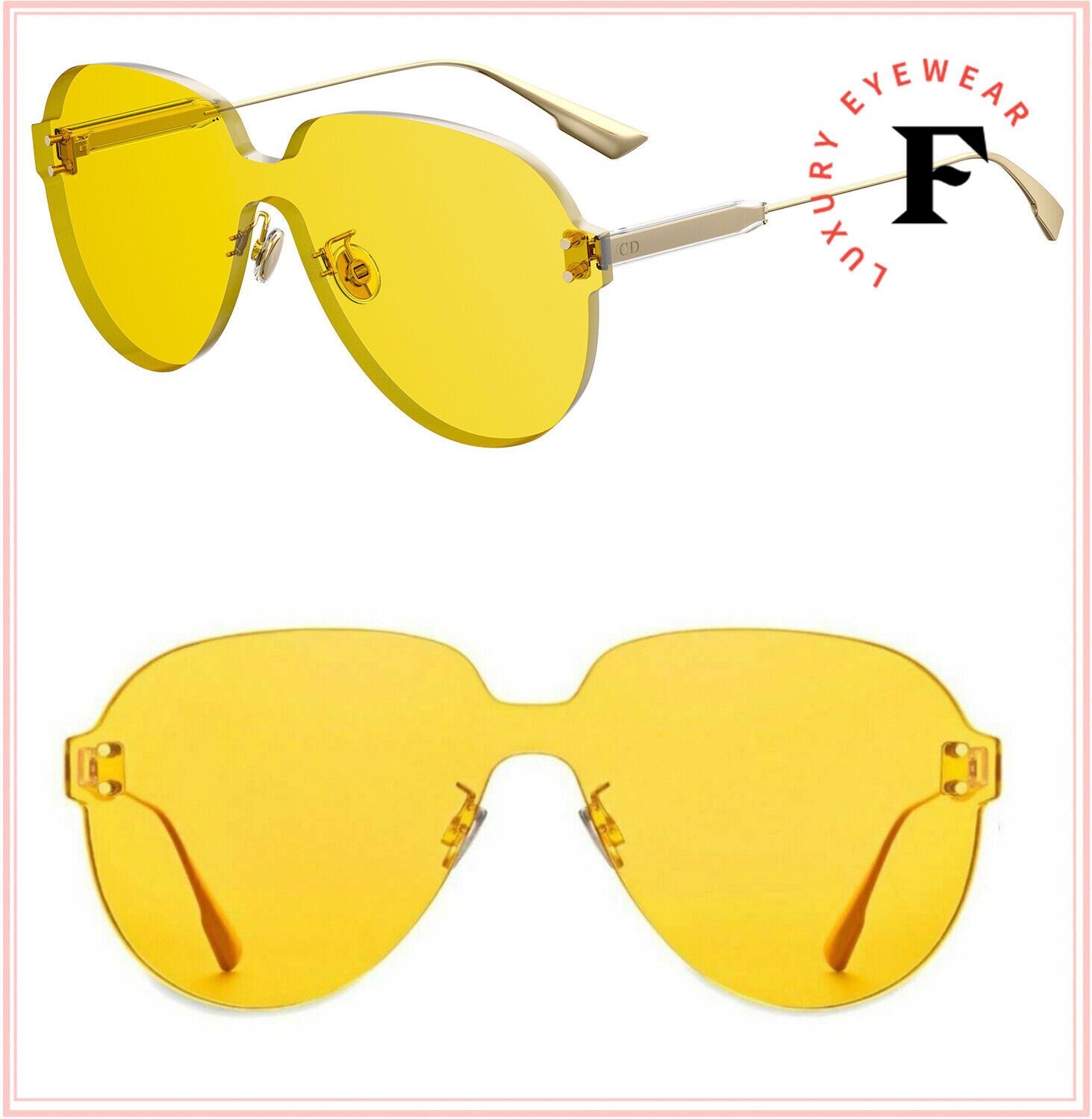 CHRISTIAN DIOR DiorColorQuake2 Yellow Sunglasses ColorQuake2