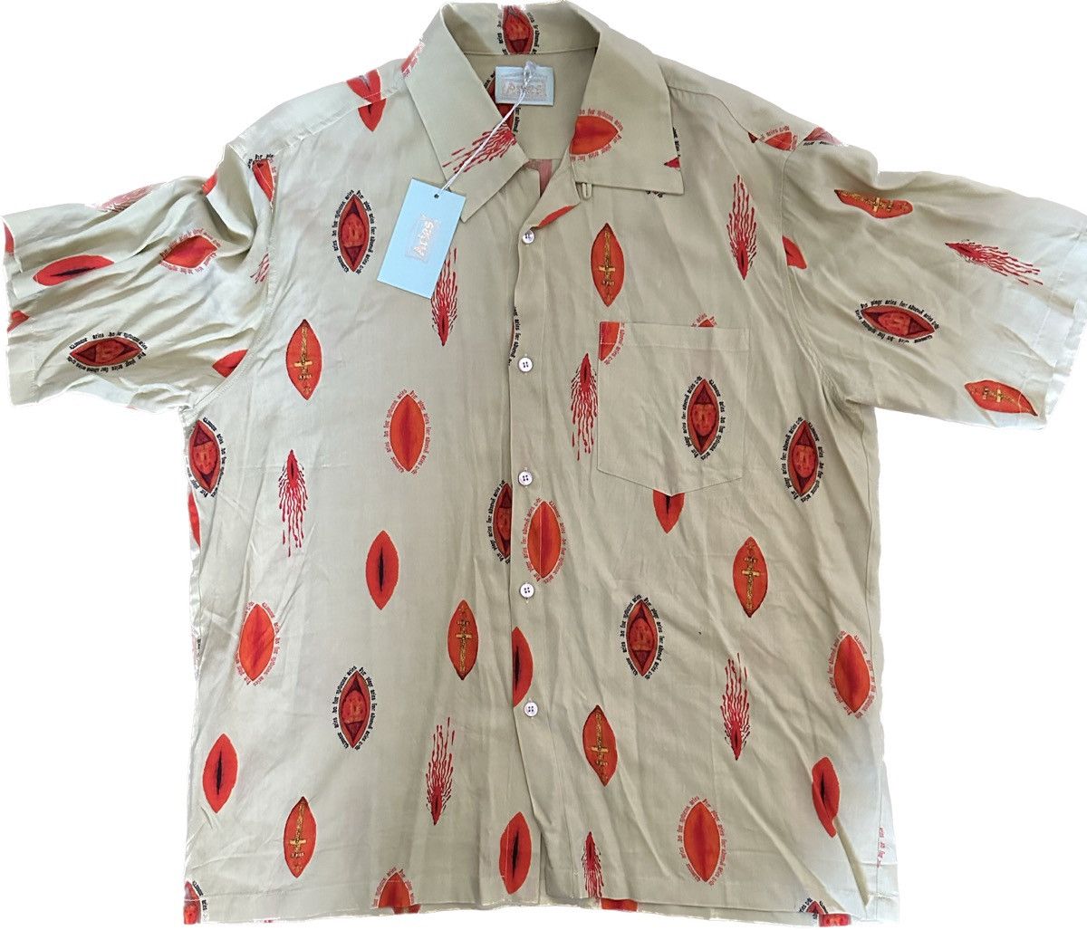 Aries Aries Sacred Vulva Hawaiian Shirt Size US L / EU 52-54 / 3 - 1 Thumbnail