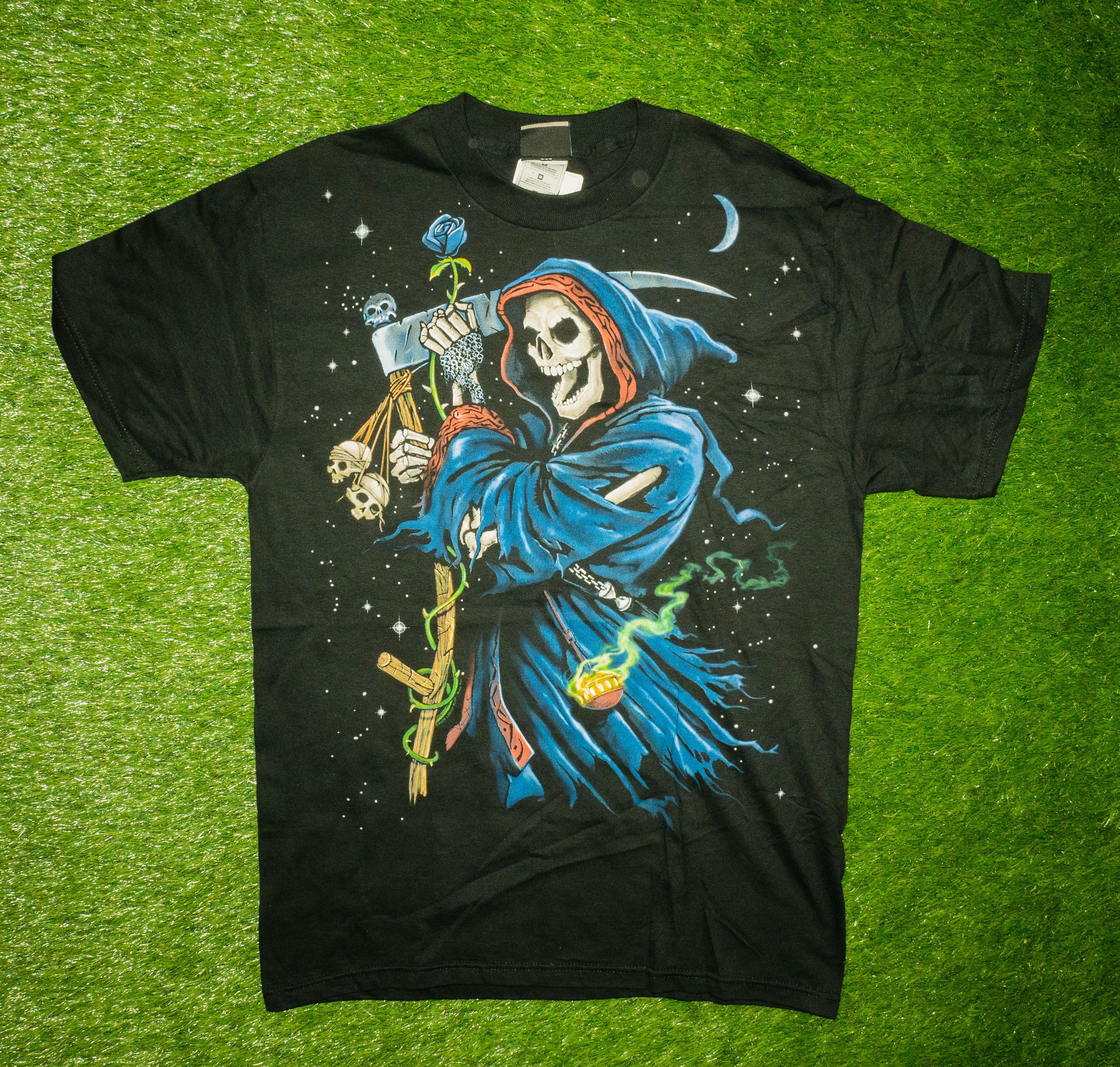 Liquid Blue × Vintage Vintage Liquid Blue Grim Reaper Deadstock T-Shirt M Size US M / EU 48-50 / 2 - 1 Thumbnail