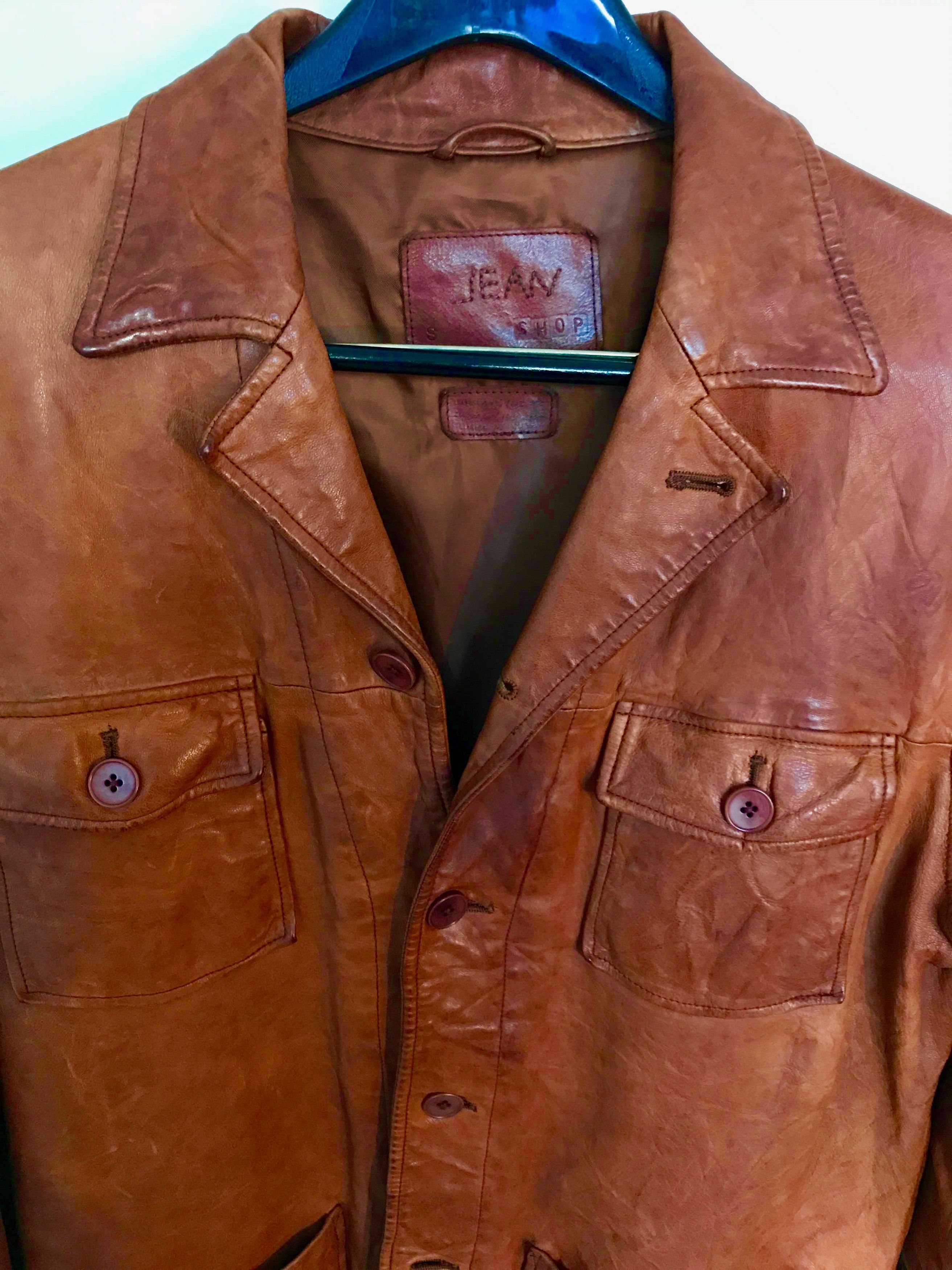 Jean Shop Leather Barn Jacket (Made in U.S.) Size US S / EU 44-46 / 1 - 3 Thumbnail