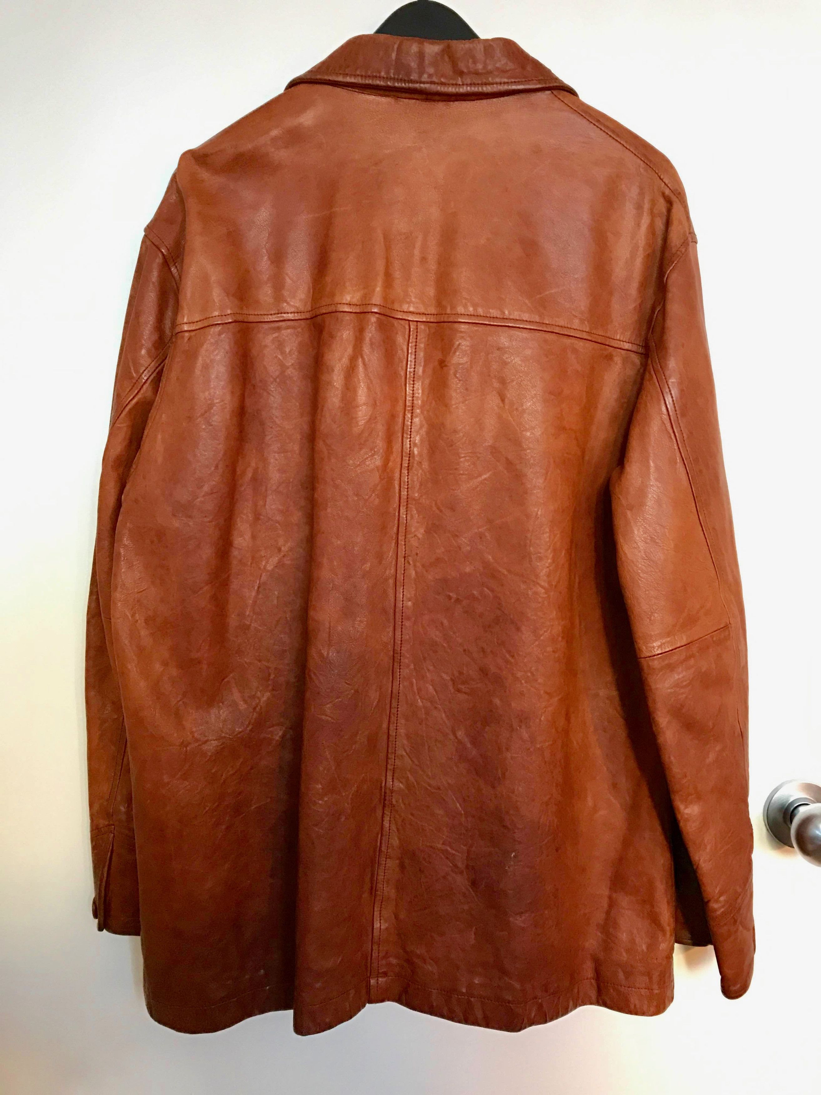 Jean Shop Leather Barn Jacket (Made in U.S.) Size US S / EU 44-46 / 1 - 2 Thumbnail