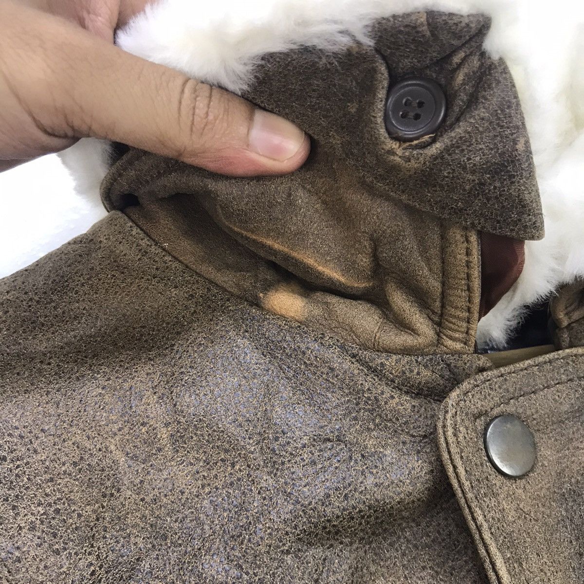 Japanese Brand Suntory Coffee Cowhide Heat Press Logo Leather Jacket Size US M / EU 48-50 / 2 - 20 Thumbnail