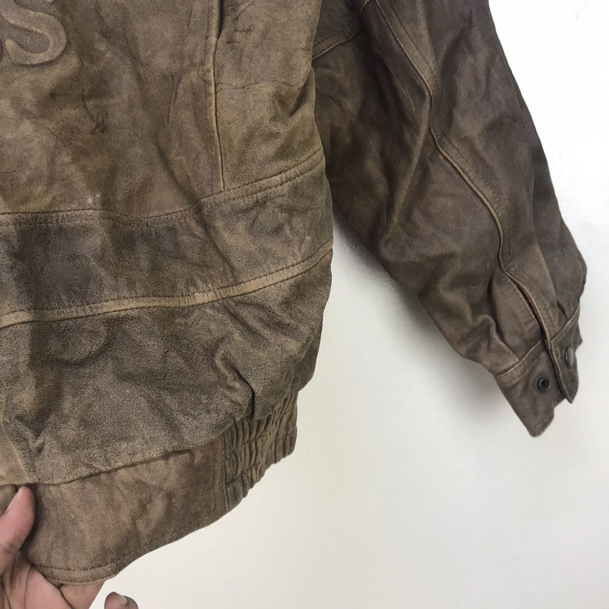 Japanese Brand Suntory Coffee Cowhide Heat Press Logo Leather Jacket Size US M / EU 48-50 / 2 - 16 Thumbnail