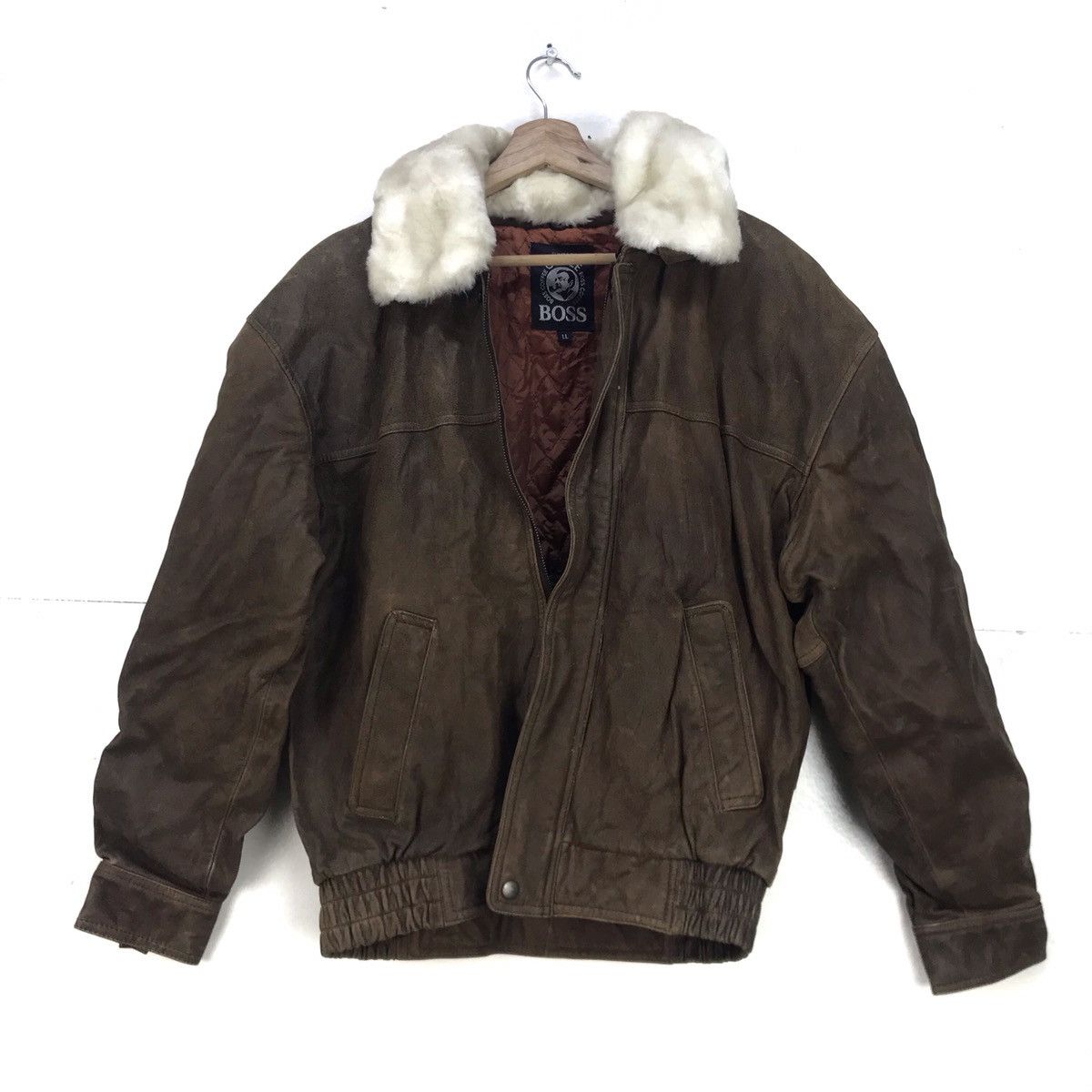 Japanese Brand Suntory Coffee Cowhide Heat Press Logo Leather Jacket Size US M / EU 48-50 / 2 - 4 Thumbnail