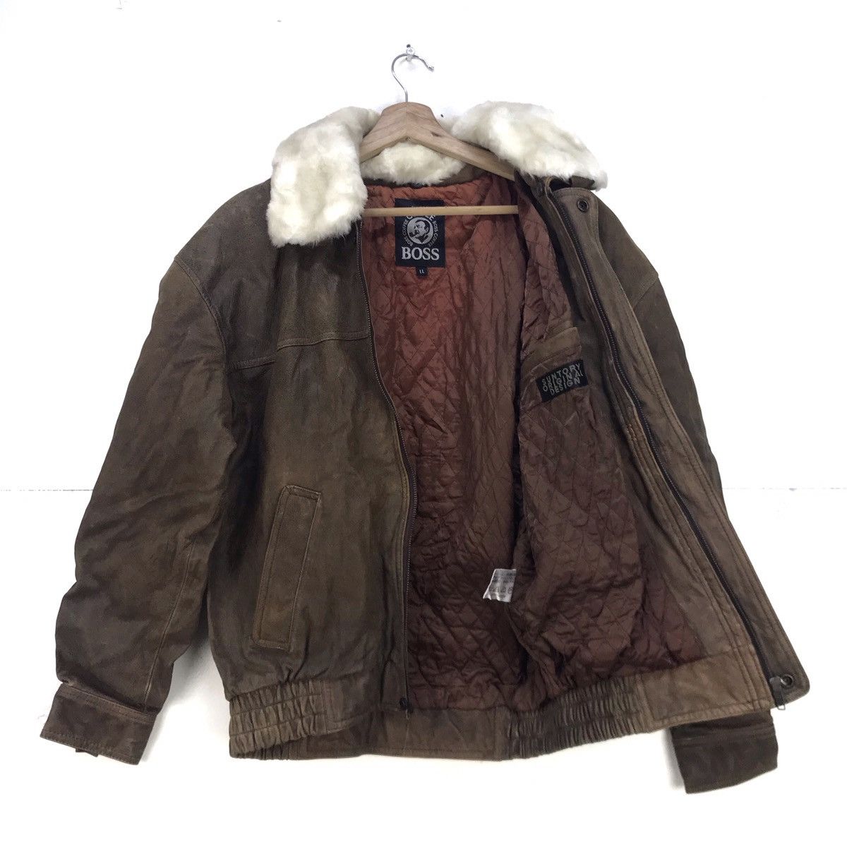 Japanese Brand Suntory Coffee Cowhide Heat Press Logo Leather Jacket Size US M / EU 48-50 / 2 - 5 Thumbnail