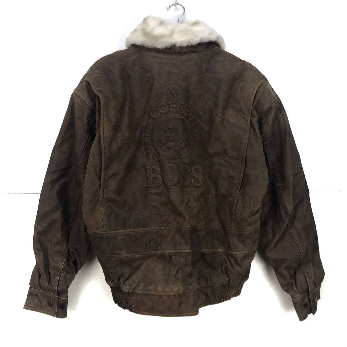 Japanese Brand Suntory Coffee Cowhide Heat Press Logo Leather Jacket Size US M / EU 48-50 / 2 - 2 Thumbnail