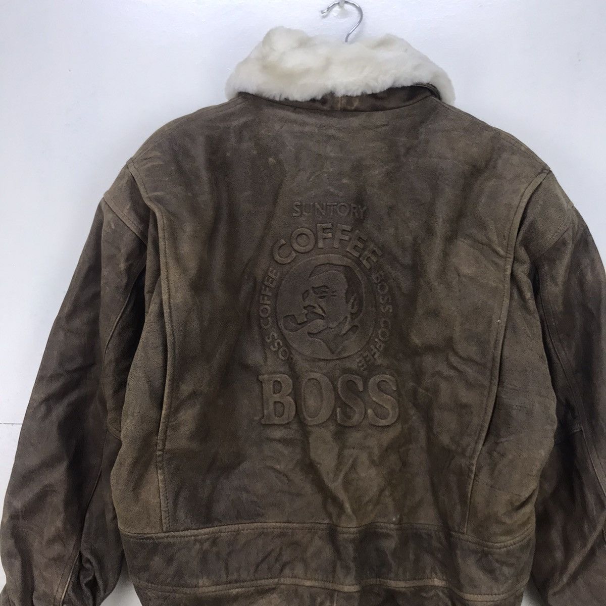Japanese Brand Suntory Coffee Cowhide Heat Press Logo Leather Jacket Size US M / EU 48-50 / 2 - 1 Thumbnail