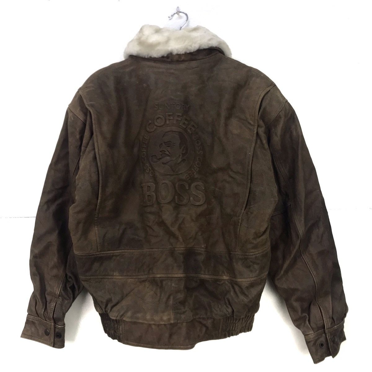 Japanese Brand Suntory Coffee Cowhide Heat Press Logo Leather Jacket Size US M / EU 48-50 / 2 - 3 Thumbnail