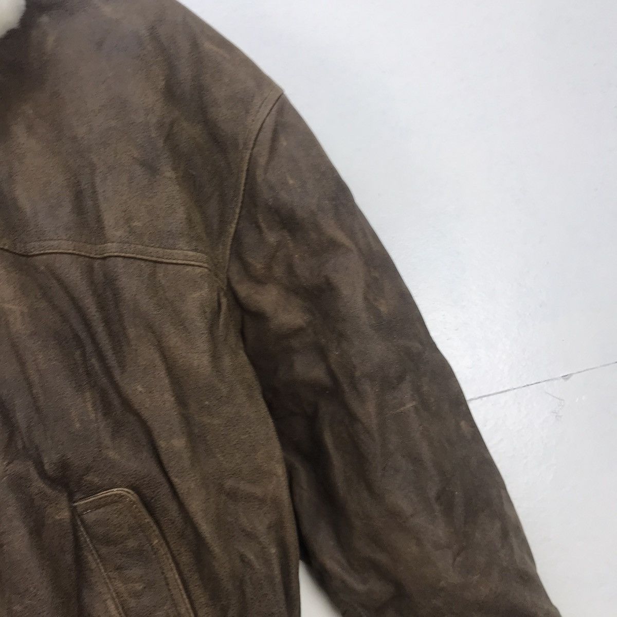 Japanese Brand Suntory Coffee Cowhide Heat Press Logo Leather Jacket Size US M / EU 48-50 / 2 - 11 Thumbnail