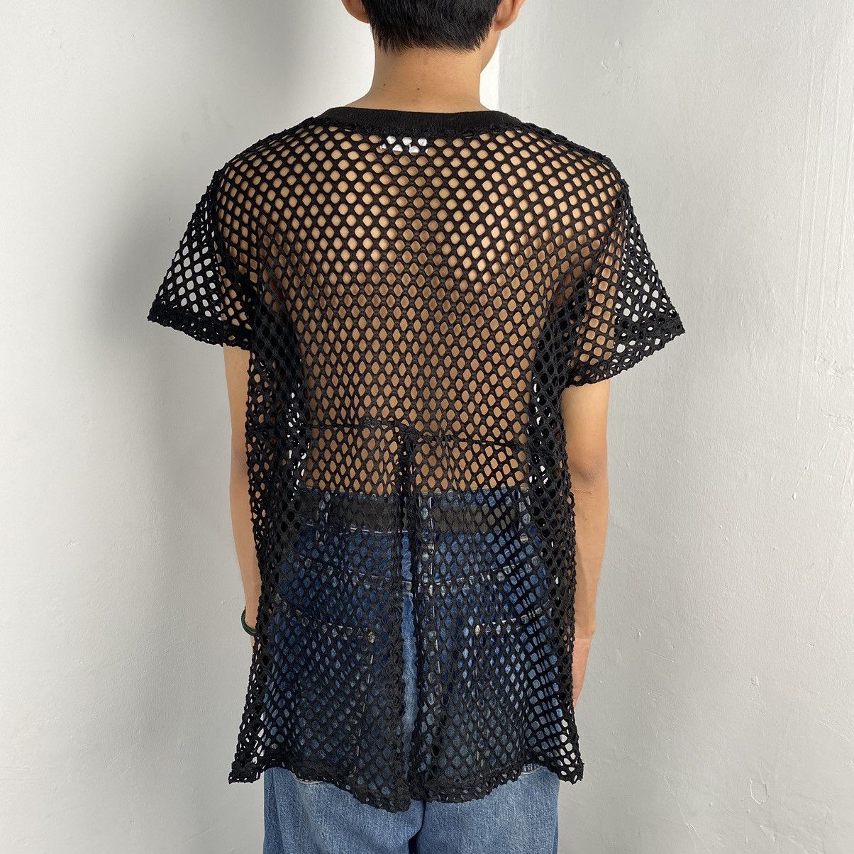 20471120 × Japanese Brand Black Fishnet T-shirt Size US M / EU 48-50 / 2 - 3 Thumbnail