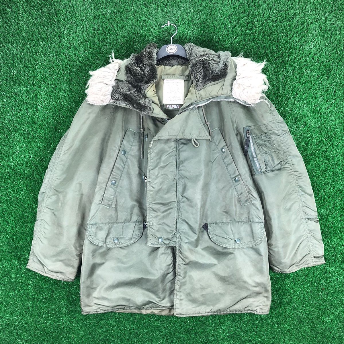 Vintage 80's Alpha Industries Parka Bomber Jacket Type N-3B