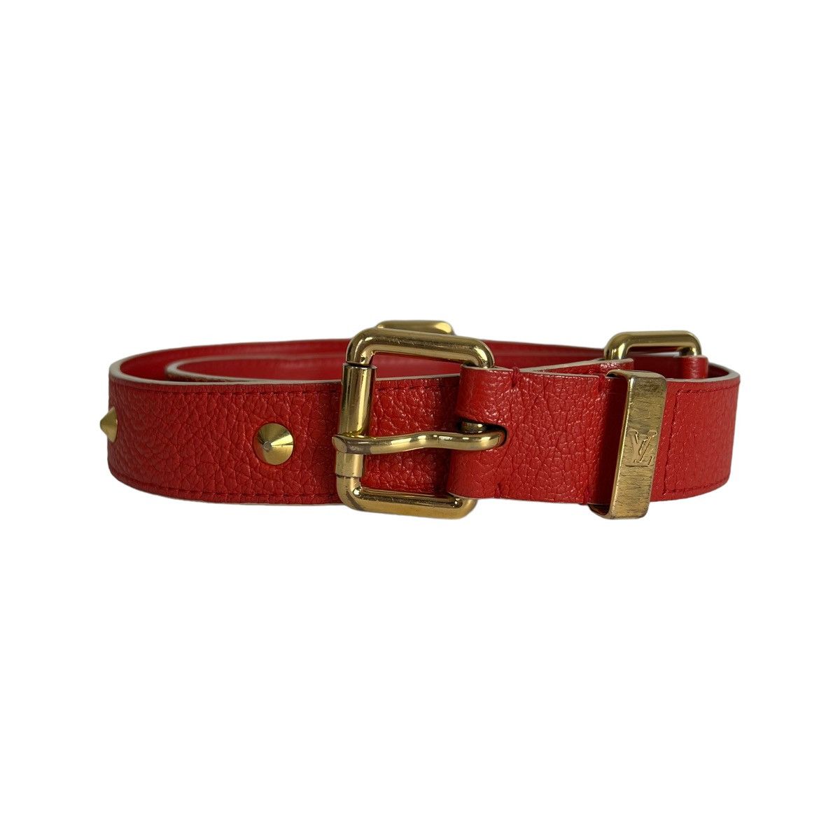 Louis Vuitton Limited Louis Vuitton Leather Belt N1002 Sunture Lv