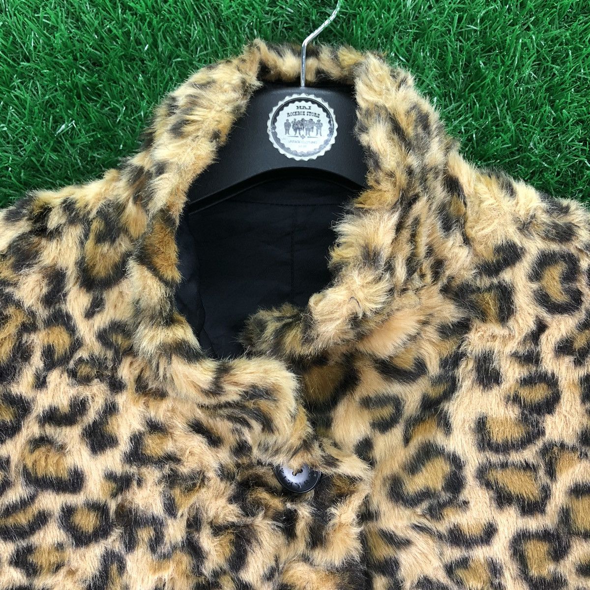Japanese Brand Vintage 90's Leopard Faux Fur Reversible Jacket Button up Size US S / EU 44-46 / 1 - 7 Thumbnail