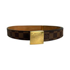 Louis Vuitton Damier Print 40mm Reversible Belt 95/38 M9154 Black Brown  BC1125