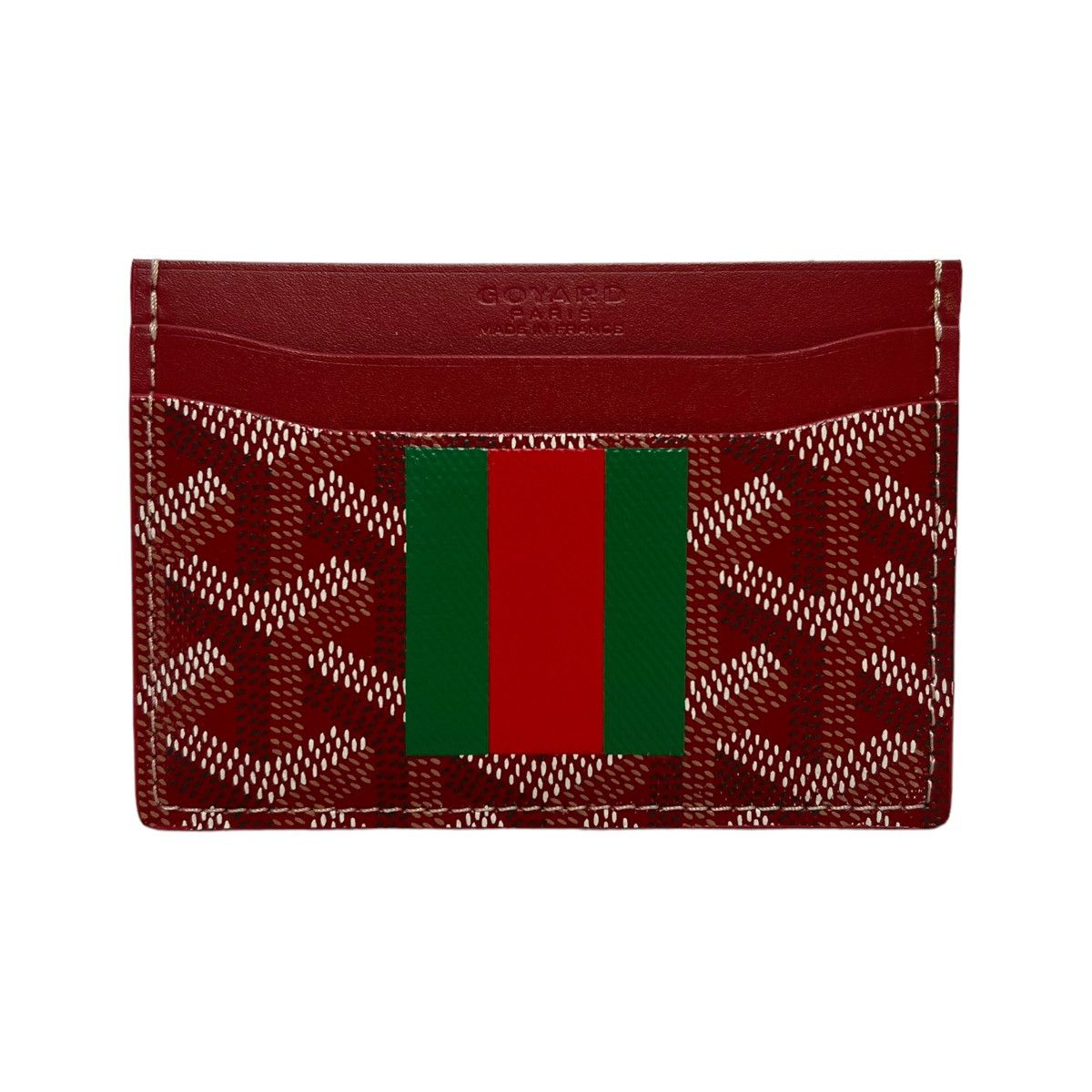 image of Goyard Saint Sulpice Card Holder Wallet in Red, Men's