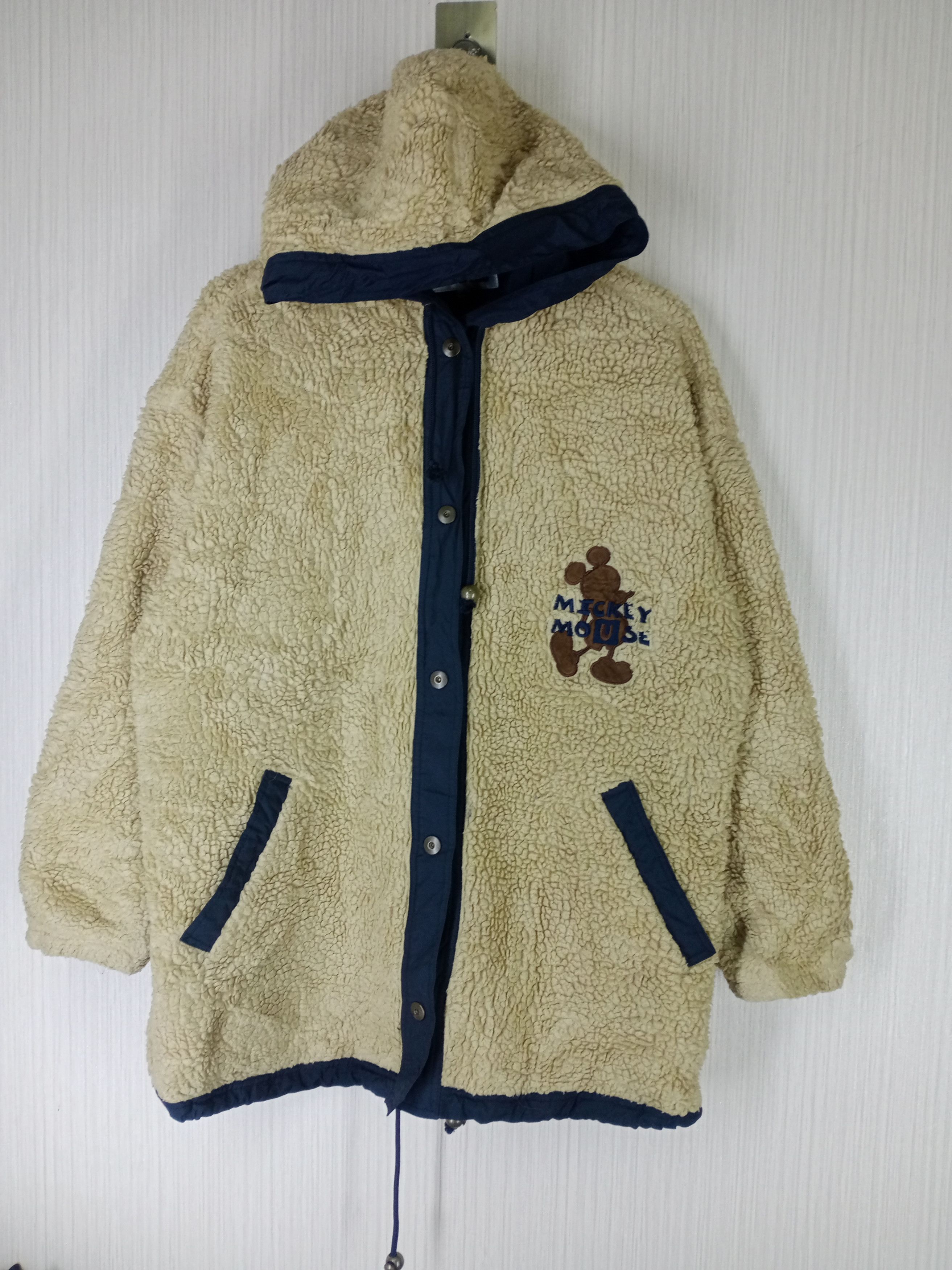 Disney × Mickey Mouse × Vintage Vintage Mickey Mouse Sherpa Fleece Hoodie Jacket Size US L / EU 52-54 / 3 - 1 Thumbnail