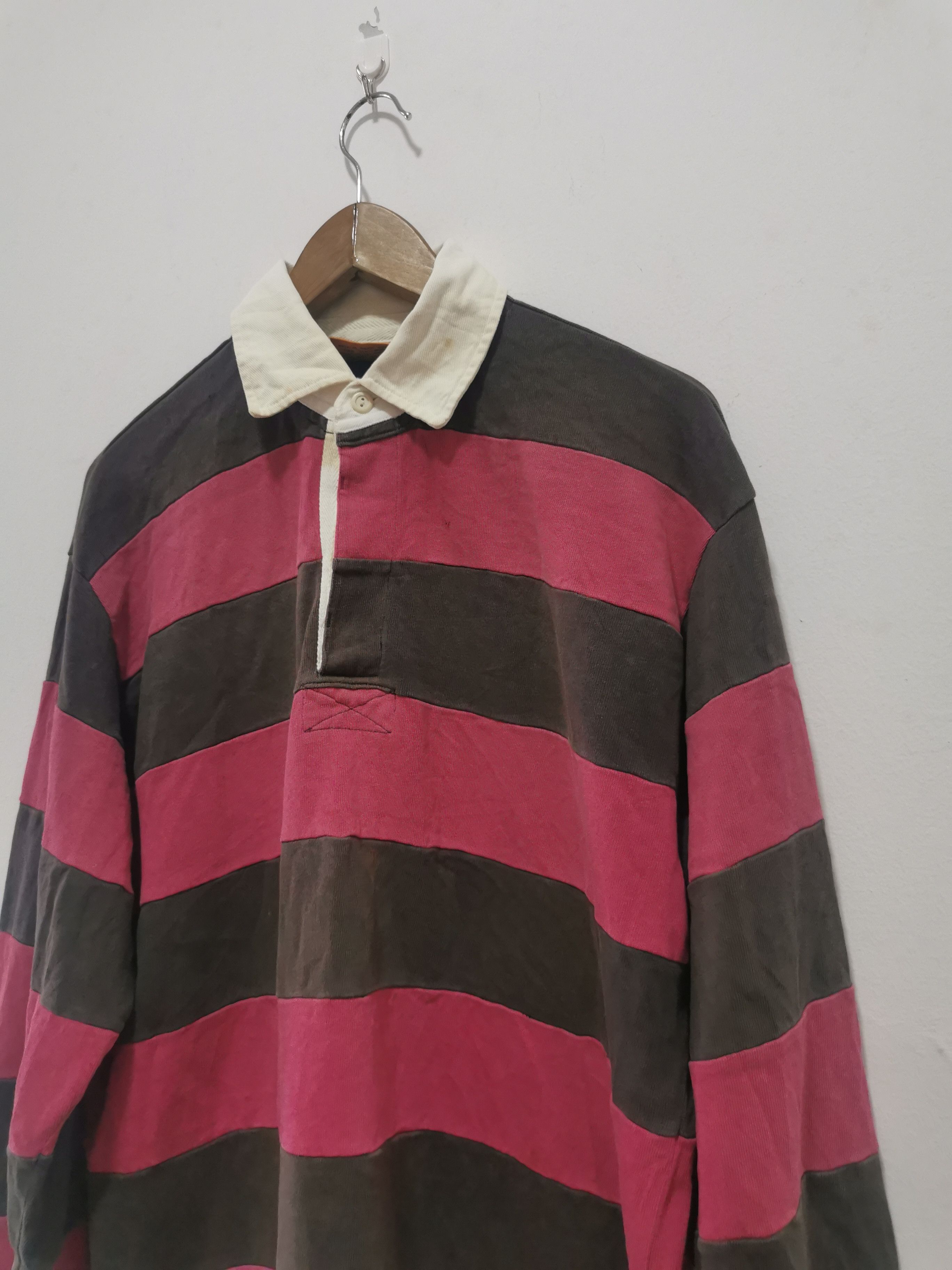 Vintage Vintage US Naval The Rugby Striped Shirt Size US XL / EU 56 / 4 - 3 Thumbnail