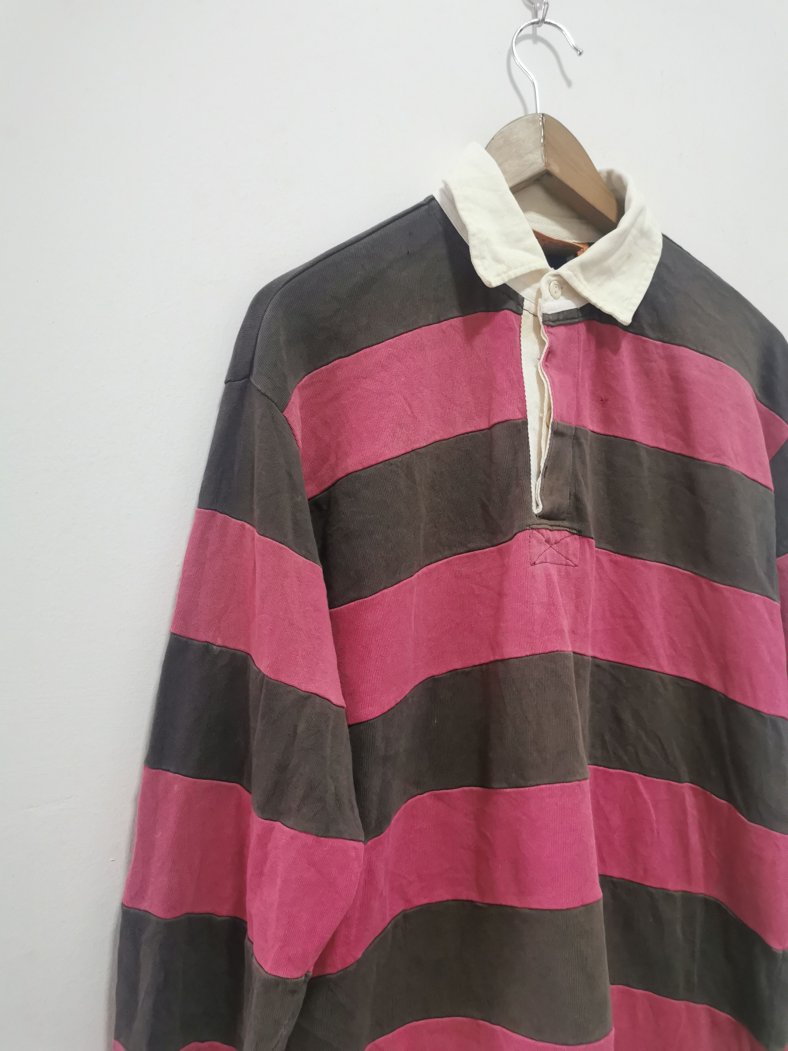 Vintage Vintage US Naval The Rugby Striped Shirt Size US XL / EU 56 / 4 - 2 Thumbnail