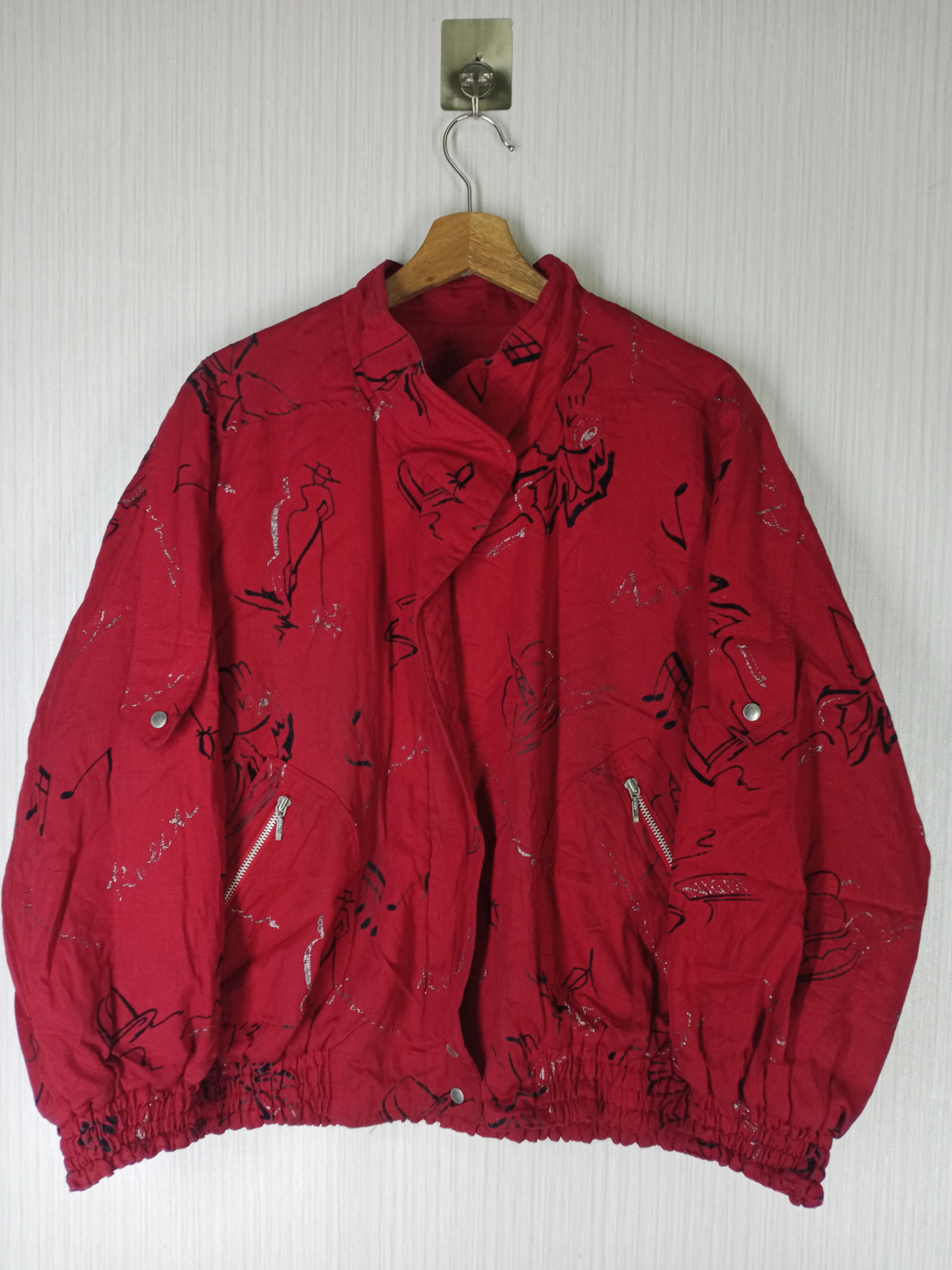 Designer × Paoloni Rare Vintage 90s Franca V.Paoloni Bomber Jacket Size US L / EU 52-54 / 3 - 1 Thumbnail